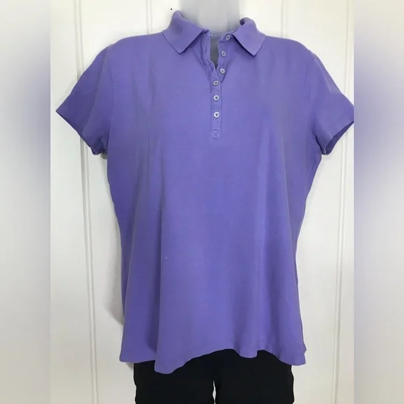John's Bay Tops Jcpenney St Johns Bay Purple Polo Blouse W